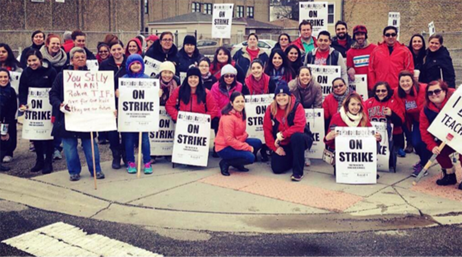 Chicago teachers strike against austerity duo 'Rahm & Rauner'