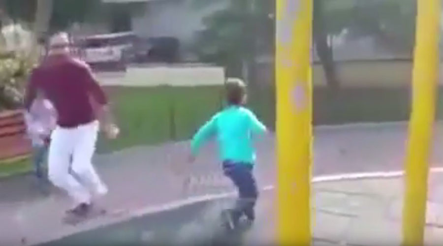 Man makes fun of Syrian refugee boy at Istanbul playground, 'alerting' him of 'airstrike' (VIDEO)