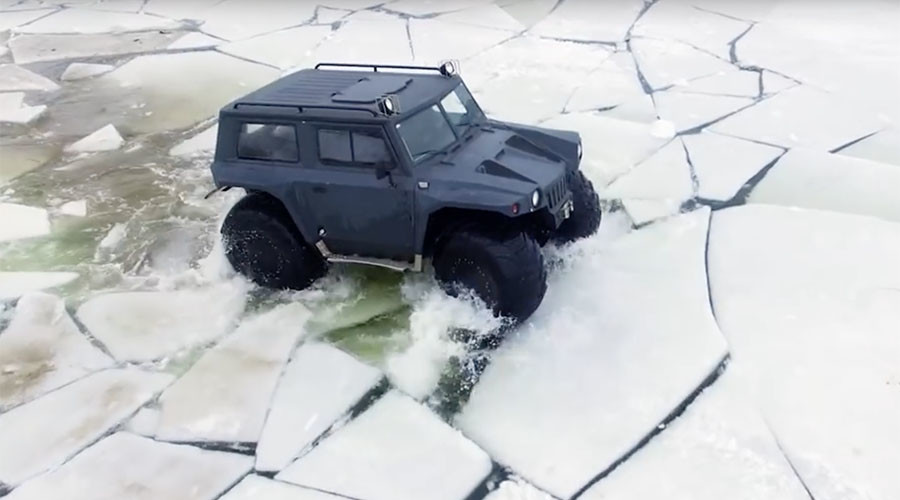 ‘Hunta Overcomer’: Epic all-terrain vehicle tackles more than land & water (VIDEO)
