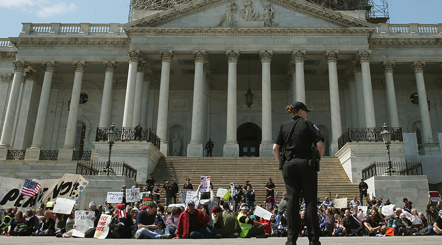 Arrests made as hundreds of elderly Americans protest at 2nd ‘Democracy Spring’ sit-in