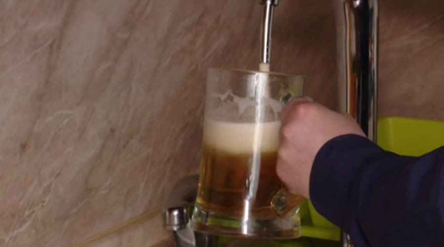 On tap: Man builds beer pipeline from local brewery to kitchen (VIDEO)