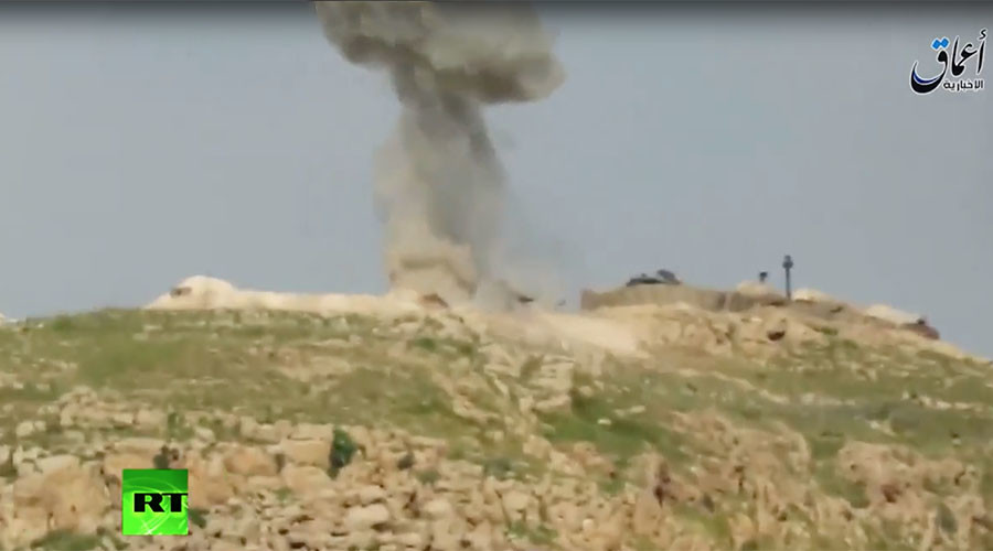 ISIS missile allegedly hits Turkish tank near Mosul (VIDEO)