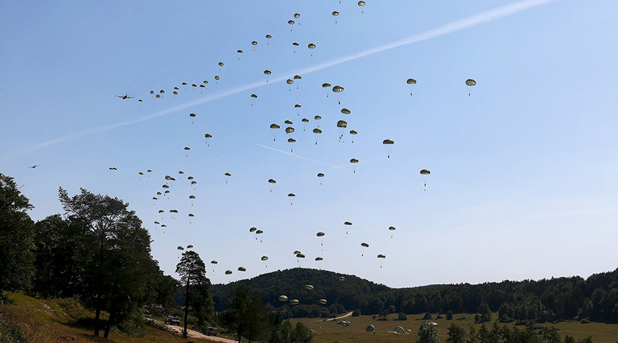 Cloudy with a chance of Humvees: Military vehicles plummet from sky in failed air drill (VIDEO)