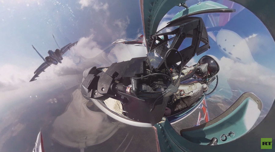 Free your inner pilot with RT’s 360 cockpit view of Moscow Victory Day parade rehearsal