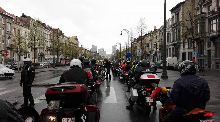 Ride against terror: Belgian bikers’ rally pays tribute to Brussels attacks victims