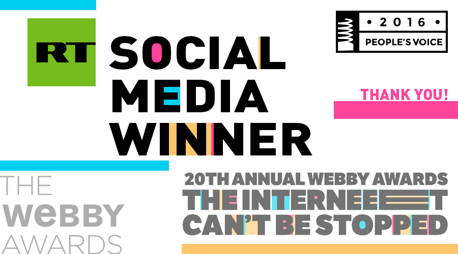 RT social media wins ‘People's Voice’ at Webbys – the ‘Oscars of the web’