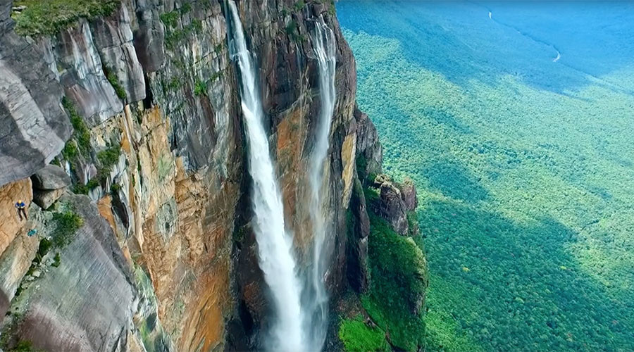 Breathtaking views of world’s highest waterfall captured by drone ...