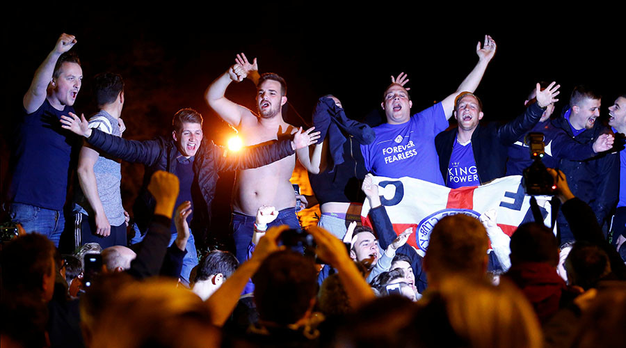 Leicester's Premier League title win sparks wild celebrations