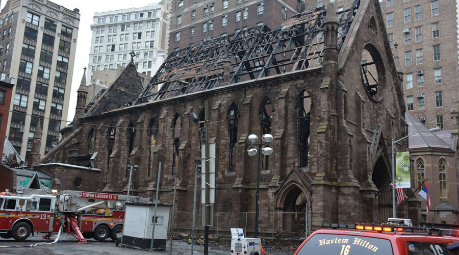 NYFD says candles, not Nazis, to blame for NYC church fire