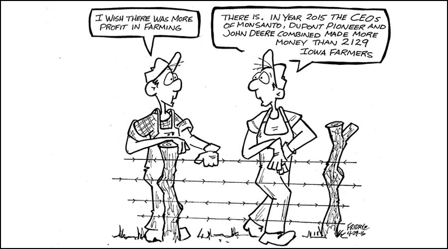 Mighty Monsanto: Veteran cartoonist fired for pro-farmer, anti-Big Ag piece