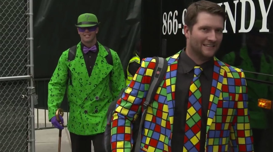 Zany suit riot: Chicago Cubs celebrate their dominant season in style (PHOTOS)