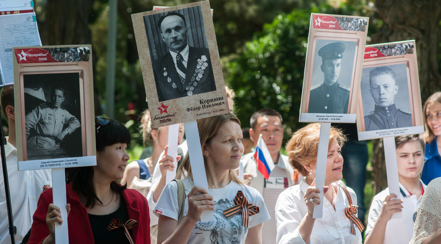 Participants in the Immortal Regiment rally, the first ever in Beijing. © Ivan Bulatov