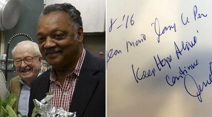 Guess who’s coming to dinner: Jesse Jackson ‘disgusted’ after Jean-Marie Le Pen photobombs him