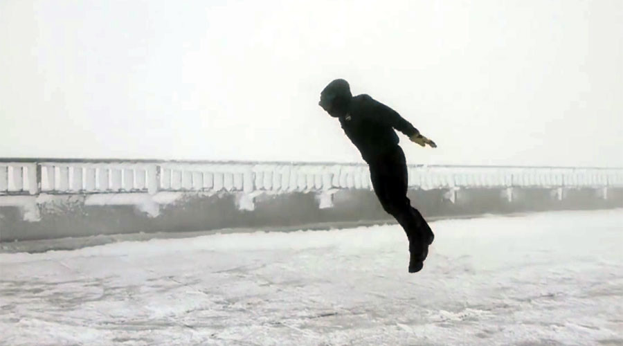 High-fliers: Meteorologists tackle 100mph winds on Mt Washington (VIDEO)