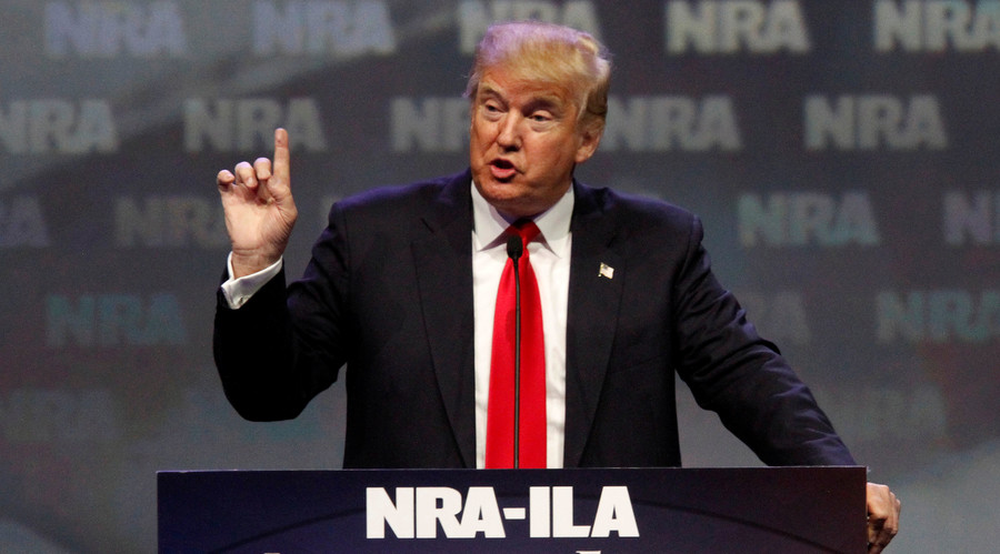 ‘I will not let you down’: Trump promises NRA he’ll end gun-free zones, attacks Clinton