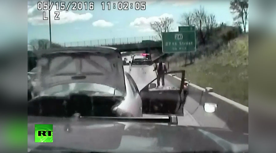 Dashcam captures enraged driver smashing into squad car, dragging cop (VIDEO)