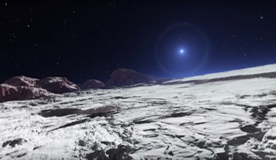 Out of this world: Amazing virtual reality tour of Pluto in unbelievable detail (360 VIDEO)