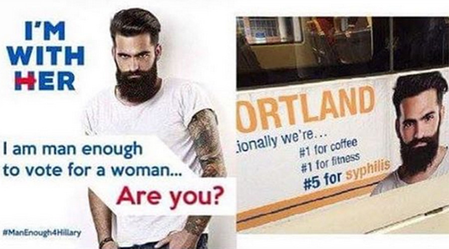 Internet hoodwinked as syphilis model used in fake Clinton campaign ad