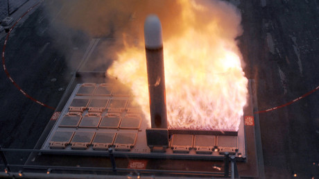 A Tomahawk missile being launched from the Mark 41 Vertical Launching System aboard United States Navy destroyer USS Farragut. File photo. © the United States Navy 