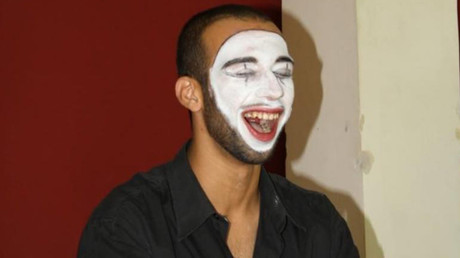 Palestinian clown and circus trainer Mohammad Abu Sakha arrested by Israeli military and held for five months without charge or trial © Palestinian Circus School