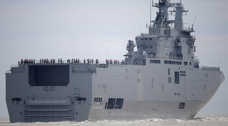France hands first ‘ex-Russian’ Mistral ship to Egypt