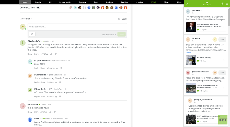 New, addictive comments system turns RT.com into mini-social network