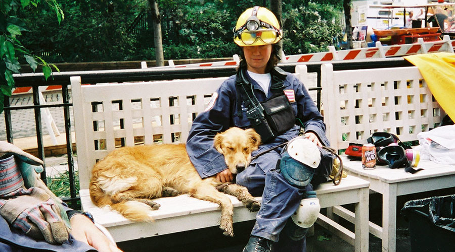 Firefighters give hero's farewell to last remaining 9/11 rescue dog (PHOTOS, VIDEO)