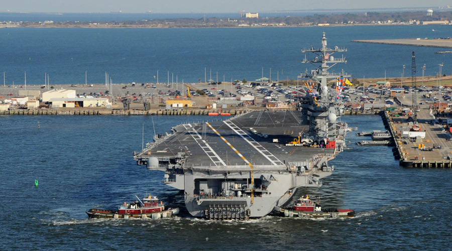 ‘Graphic representation of capability’: 2 US aircraft carrier groups deployed in Med