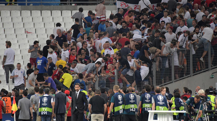 UEFA to sanction Russia over stadium violence, threatens disqualification for English, Russian teams