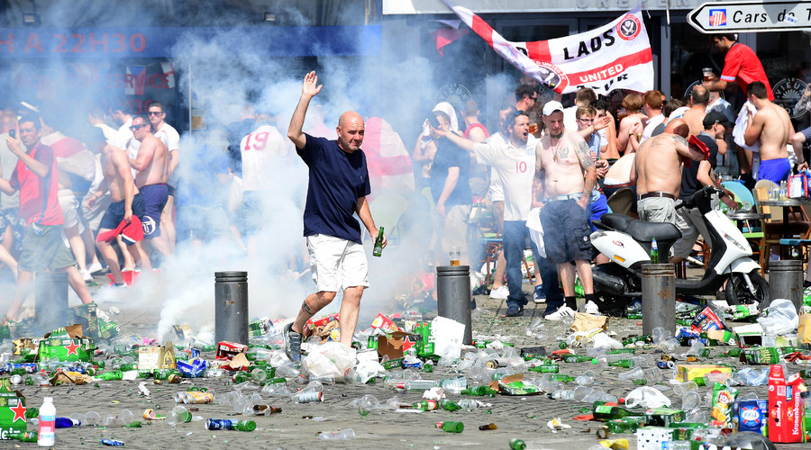 Chairs flying, café burning, angry scenes: 10 videos of hooligans hijacking Euro 2016