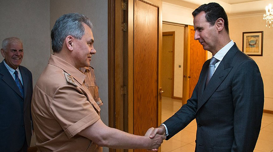 Russische Verteidigungsminister Sergej Schoigu und der syrische Präsident Bashar Assad @mod_russia