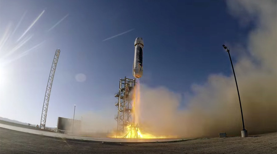 Blue Origin rocket completes 'picture perfect' 4th test launch and landing (VIDEO, PHOTOS)