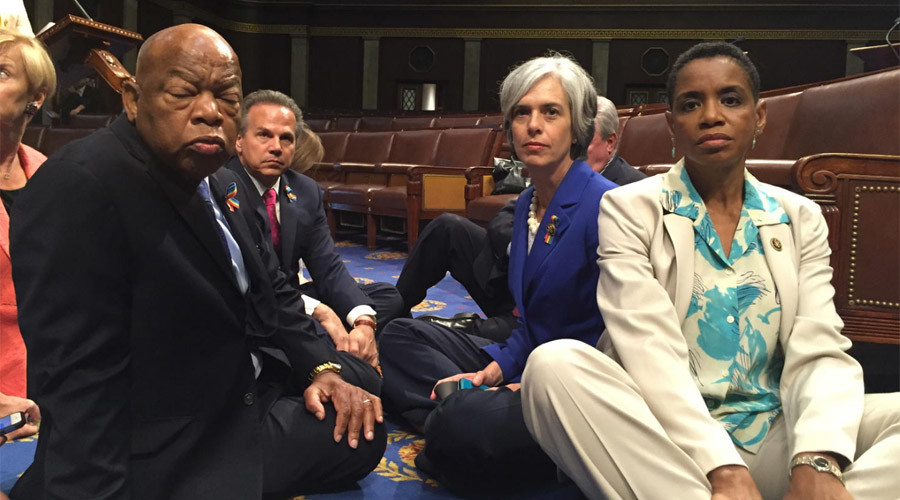 House Dems stage a sit-in demanding vote on gun legislation