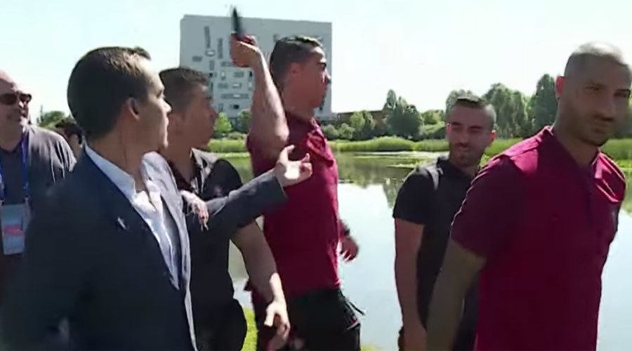 Portuguese TV station to auction recovered mic that Ronaldo angrily threw in lake