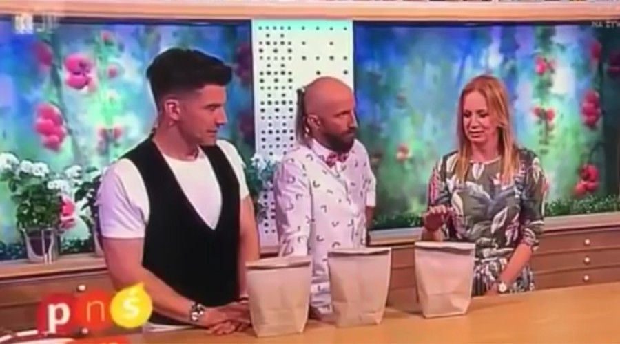 Polish TV host gets hand stabbed by nail as magic trick goes horribly wrong (VIDEO)