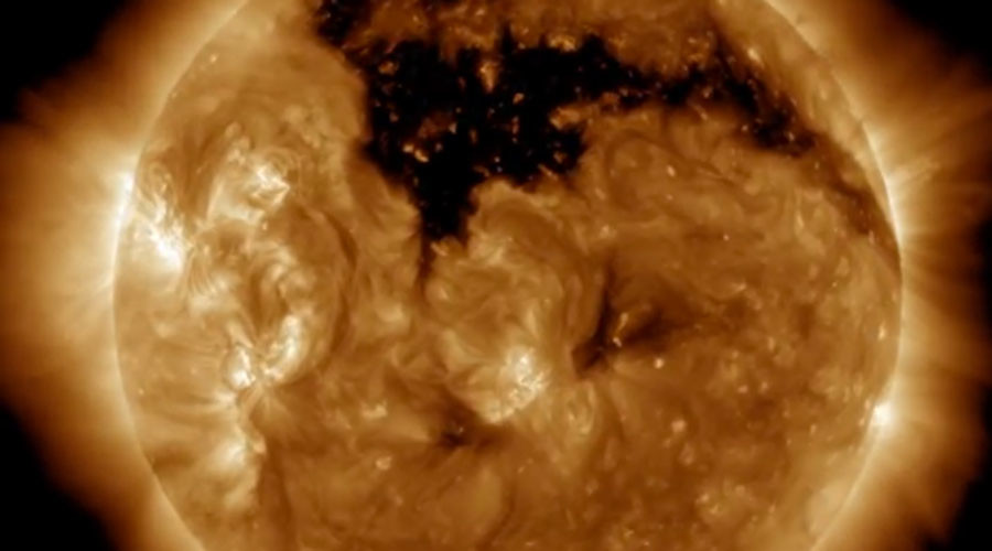 NASA discovers giant hole growing on the sun’s surface (VIDEO)