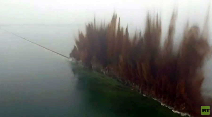 Watch the epic moment 3.7km-long dam explodes in China (VIDEO)