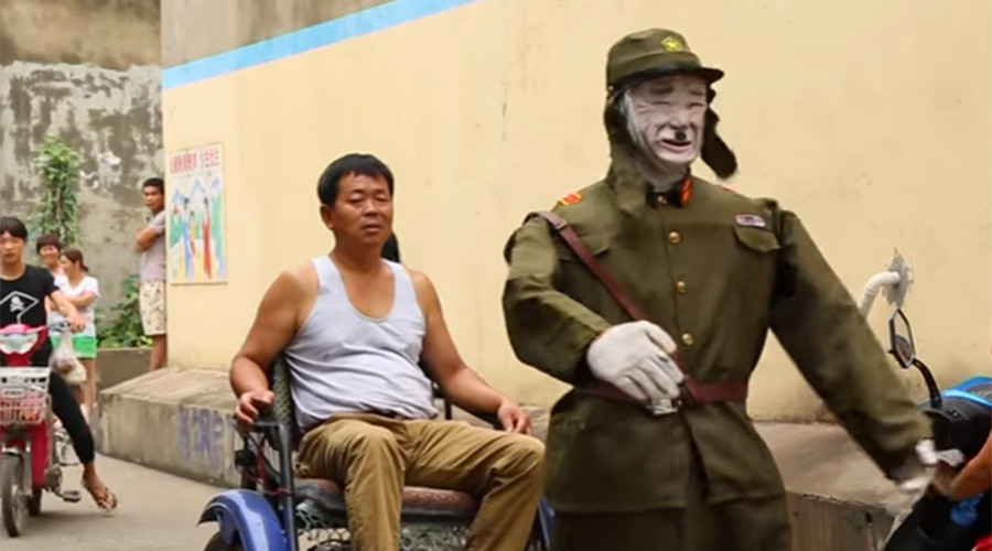 Retired Chinese soldier creates ‘Japanese Devil Rickshaw’ robot in bizarre WWII tribute (VIDEO)
