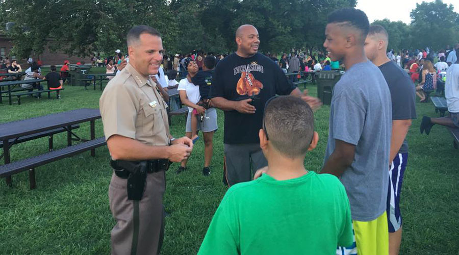 Black Lives Matter protest becomes a picnic with police