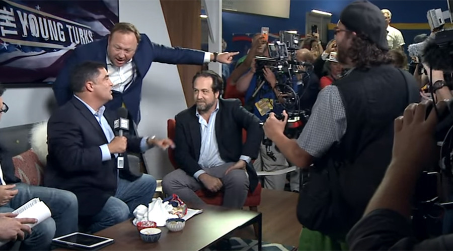 Alex Jones storms Young Turks show, nearly gets into fight on air (VIDEO)