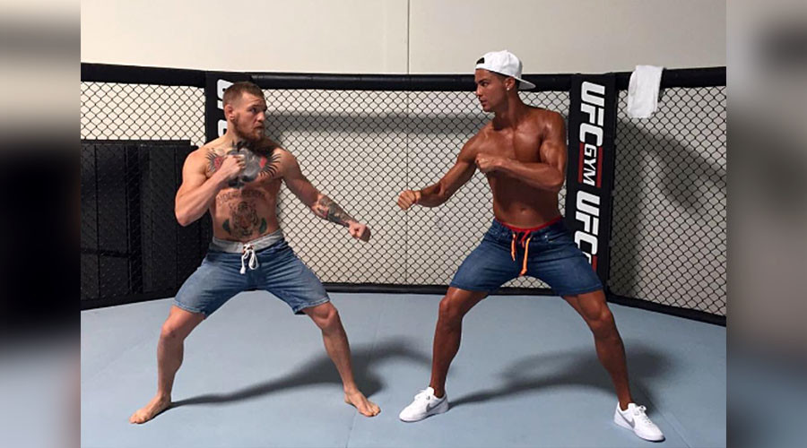 ‘He’s an animal’: McGregor faces Ronaldo in UFC Octagon