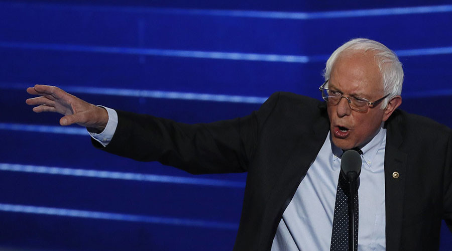 Sanders urges supporters to stop booing & support Clinton to beat Trump