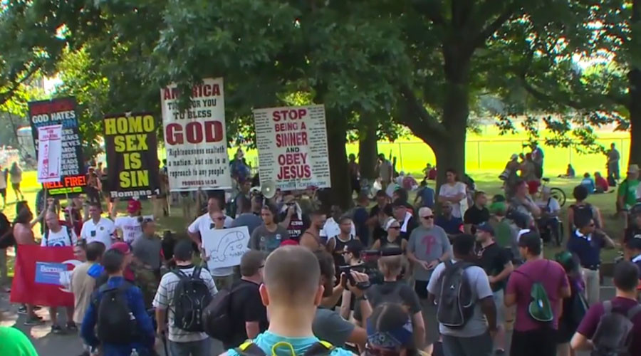 ‘Great Wall of Love’ dwarfs Westboro Baptist anti-LGBTQ ‘hellfire’ tour (VIDEO)