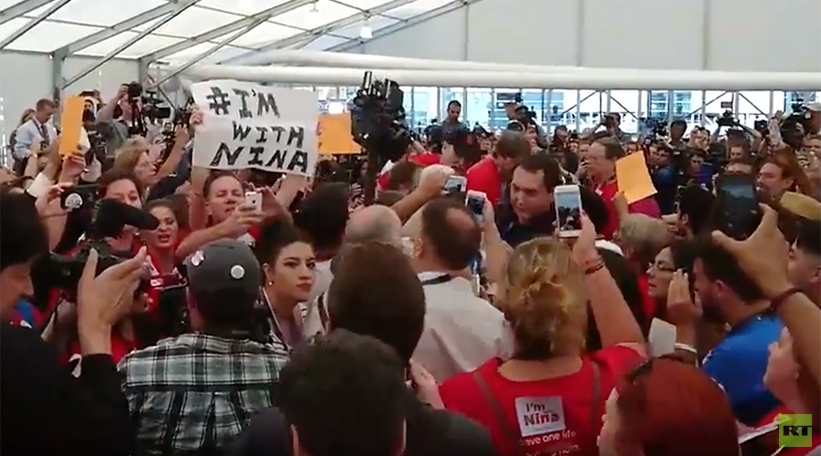 #IamwithNina Sanders supporters, including Susan Sarandon, Danny Glover protest suppression at DNC