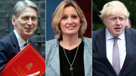 Philip Hammond, Amber Rudd, Boris Johnson © Peter Nicholls, Suzanne Plunkett, Neil Hall