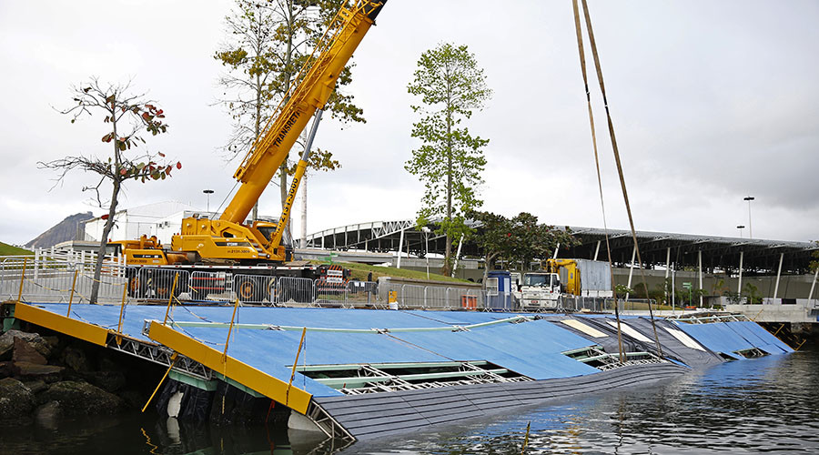 Olympic sailing ramp collapses in Rio