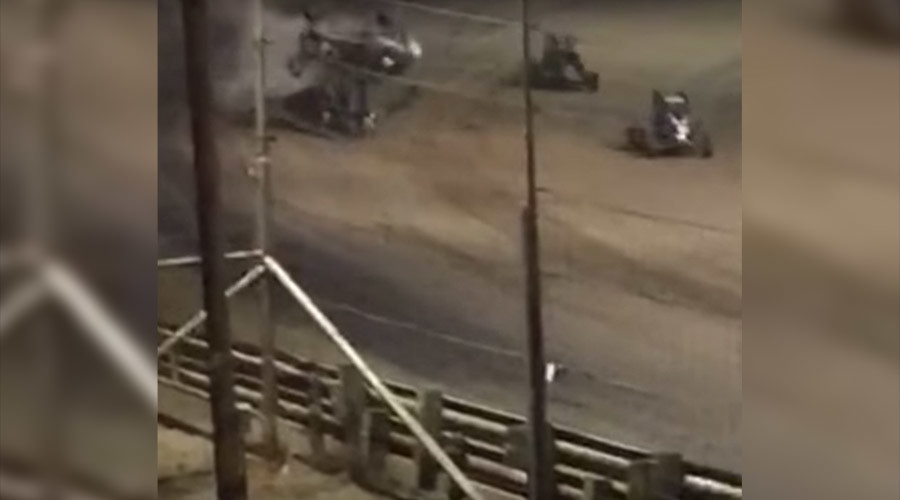 Horrific car crash during Kansas race caught on camera (VIDEO)