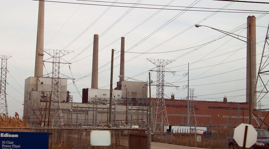 Massive fire breaks out at Michigan’s St Clair Power Plant