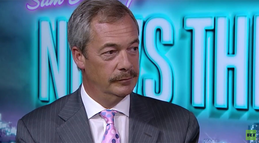 Nigel Farage debuts new mustache on RT, internet loses it