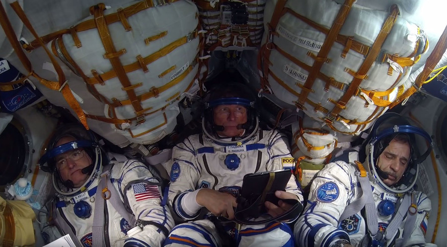 ‘Why the f*** did I go? 'Cause once you lie on the sofa, you’re dead': Cosmonauts chat on way to ISS